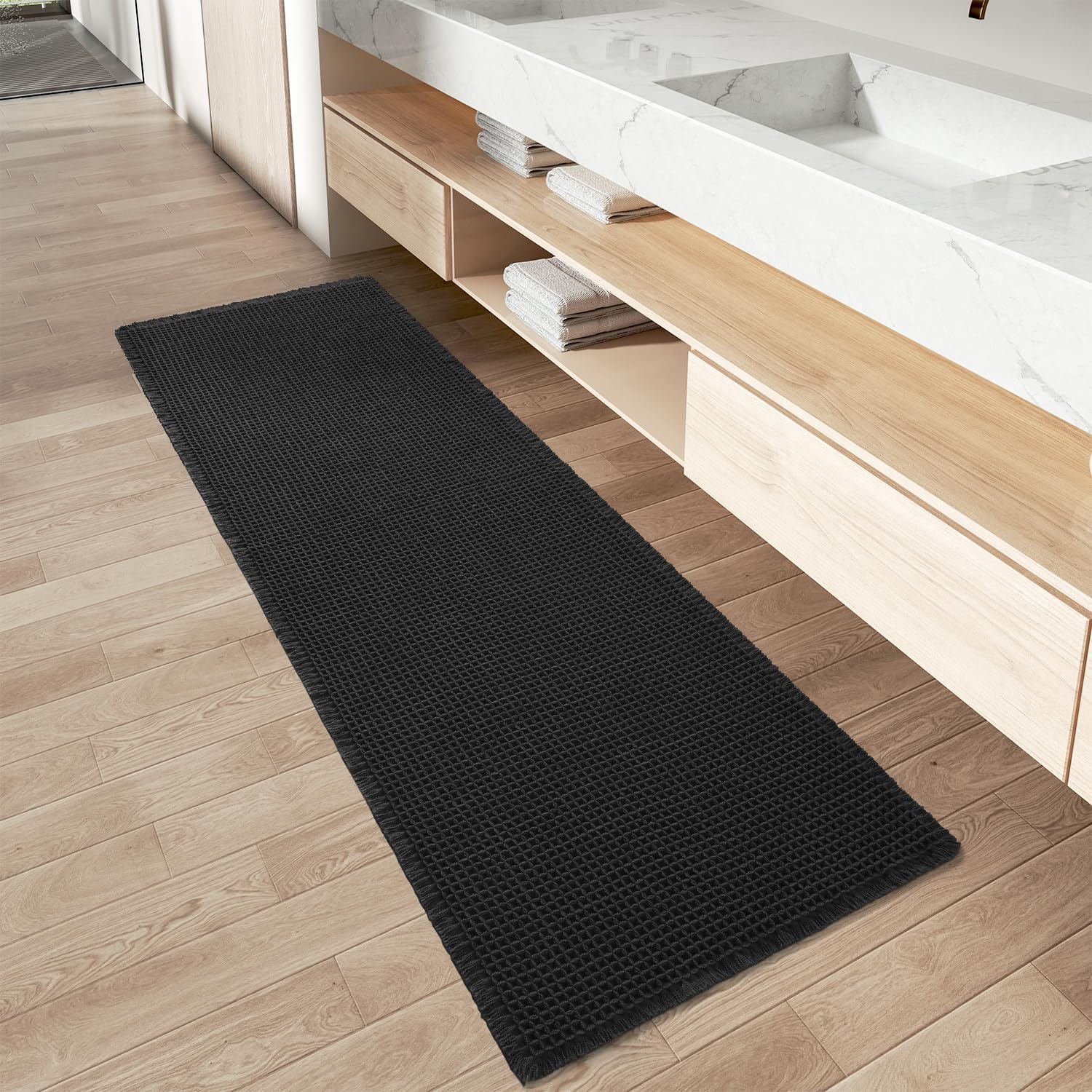 2025 Waffle Bath Mat - Non-Slip Super Absorbent Machine Washable Bathroom Rug - Picture 109 of 199