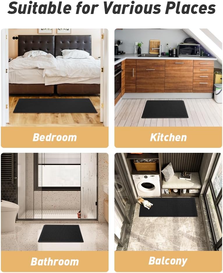 2025 Waffle Bath Mat - Non-Slip Super Absorbent Machine Washable Bathroom Rug - Picture 115 of 199