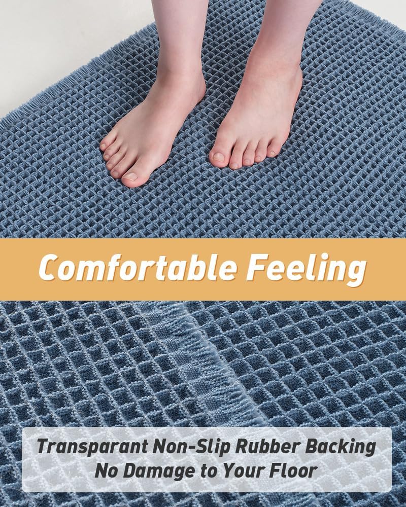 2025 Waffle Bath Mat - Non-Slip Super Absorbent Machine Washable Bathroom Rug - Picture 120 of 199