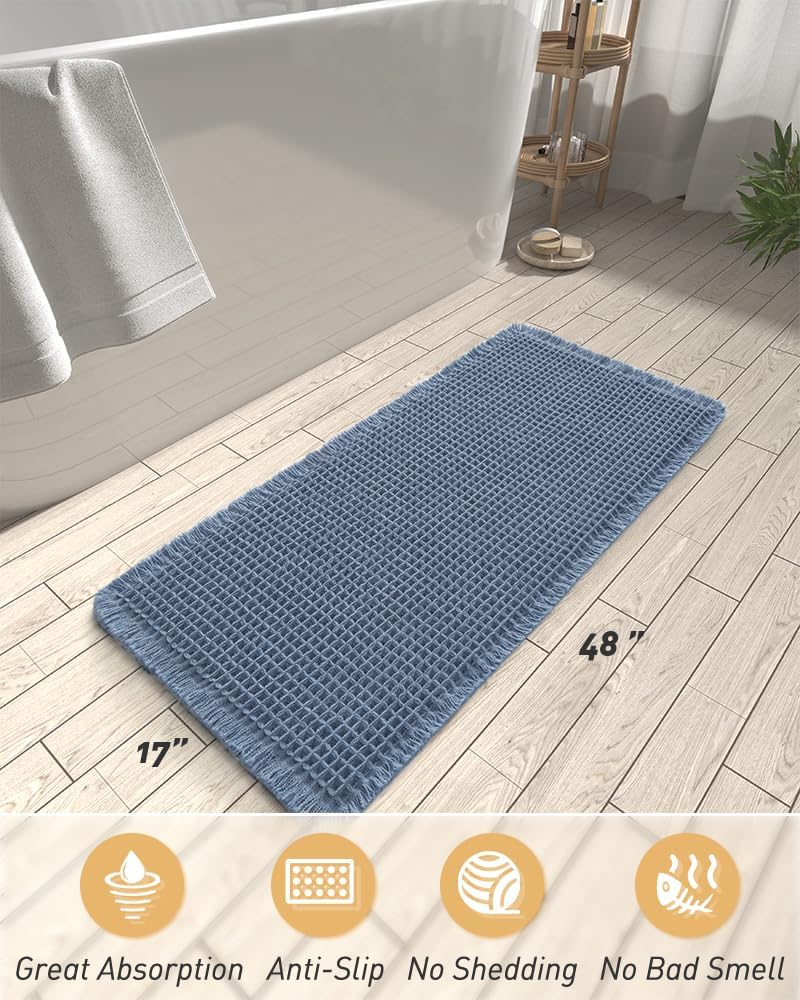 2025 Waffle Bath Mat - Non-Slip Super Absorbent Machine Washable Bathroom Rug - Picture 125 of 199
