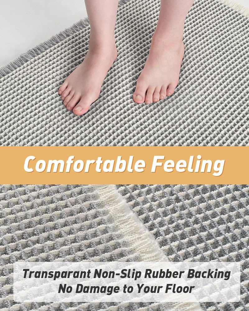 2025 Waffle Bath Mat - Non-Slip Super Absorbent Machine Washable Bathroom Rug - Picture 132 of 199