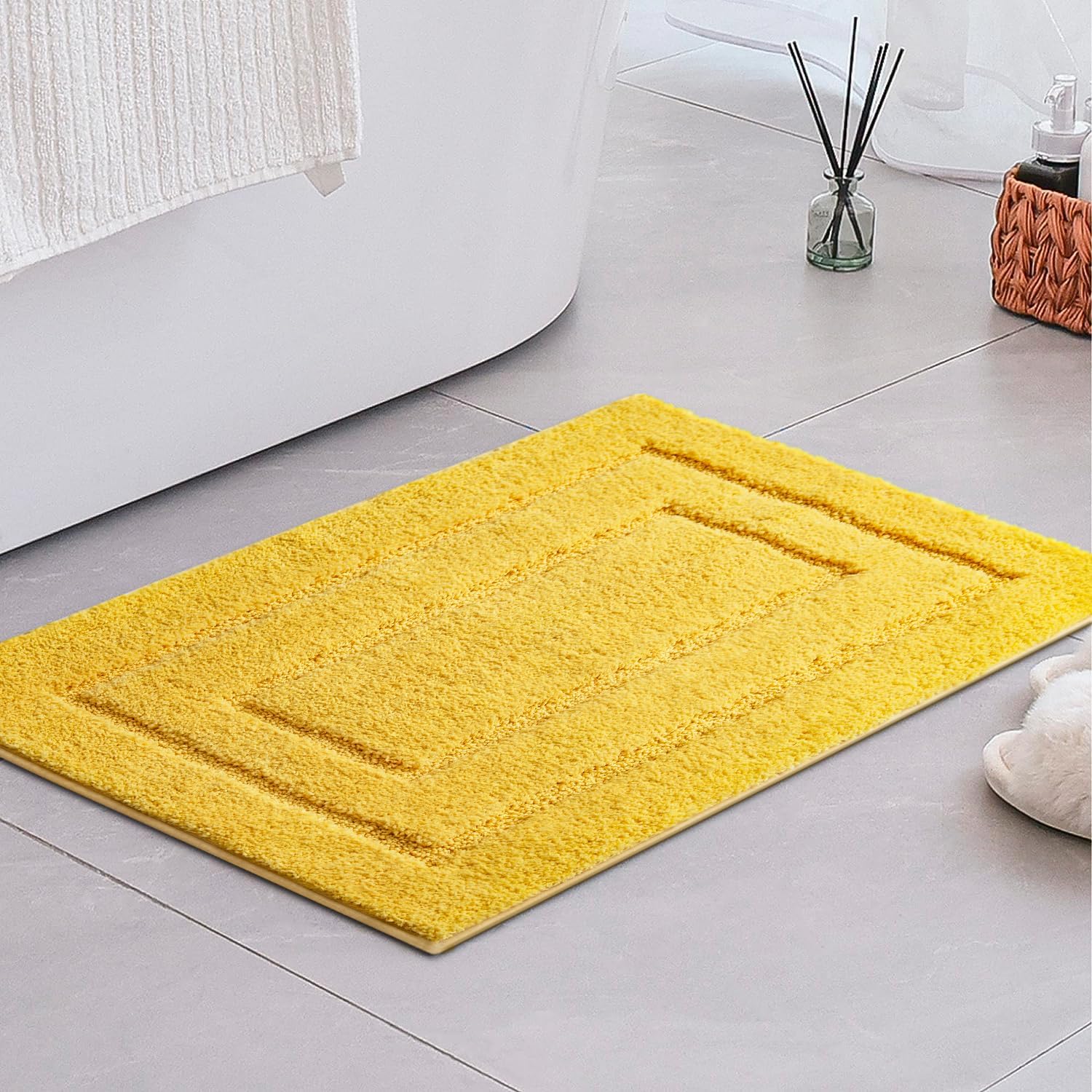 Alfombras de baño antideslizantes - Alfombrillas de ducha de microfibra ultra absorbentes lavables a máquina - Imagen 206 de 287