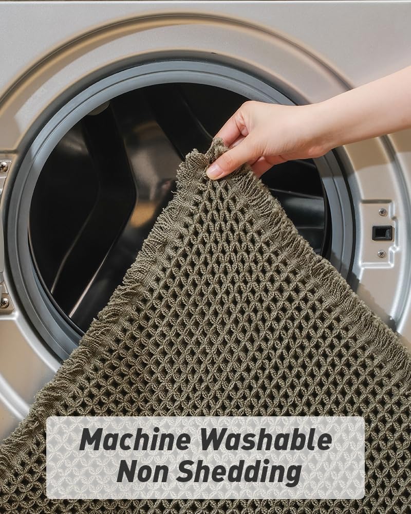 2025 Waffle Bath Mat - Non-Slip Super Absorbent Machine Washable Bathroom Rug - Picture 158 of 199