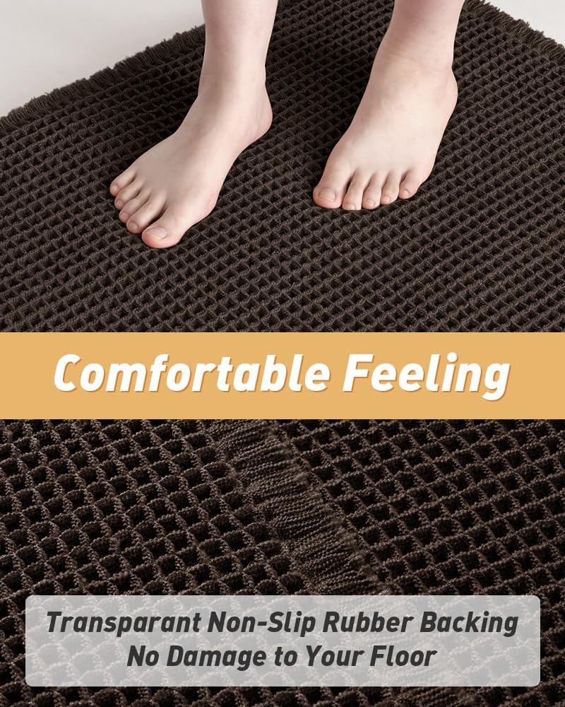 2025 Waffle Bath Mat - Non-Slip Super Absorbent Machine Washable Bathroom Rug - Picture 169 of 199