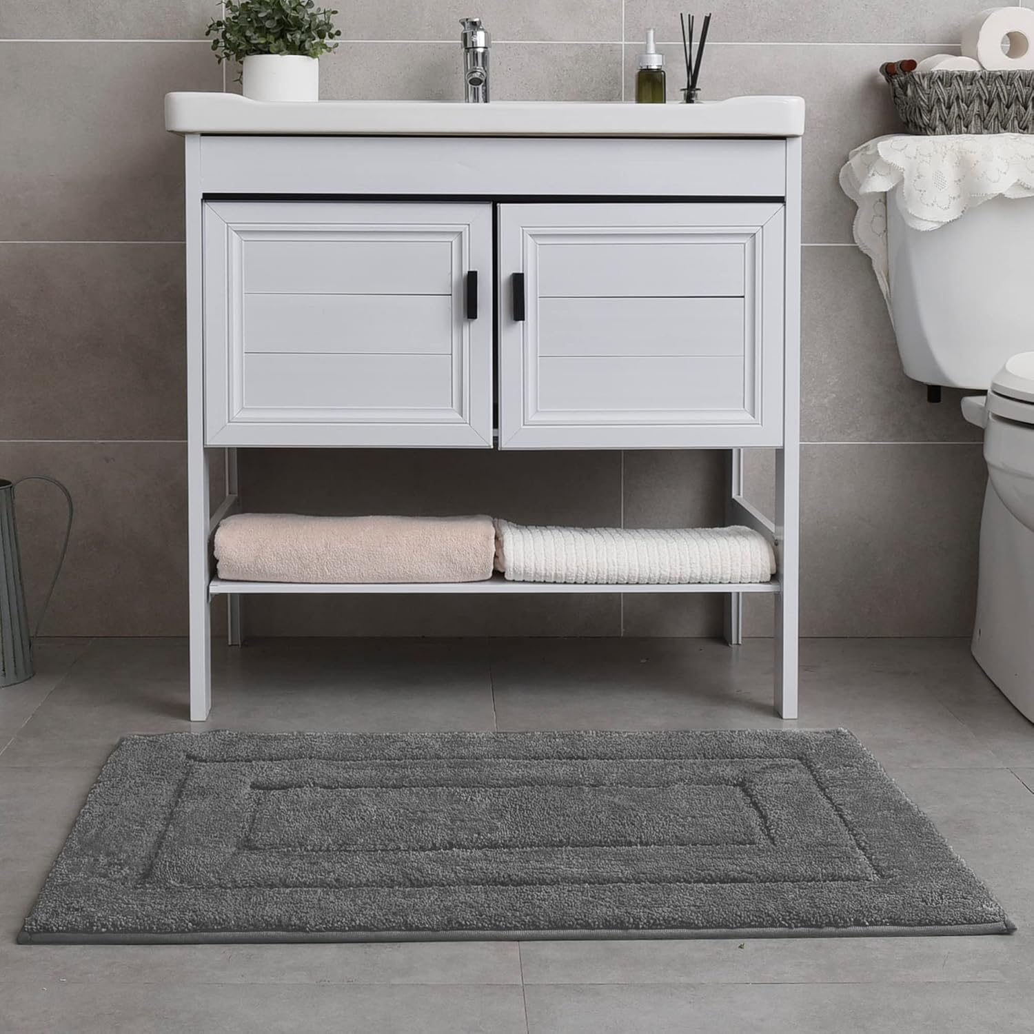 Alfombras de baño antideslizantes - Alfombrillas de ducha de microfibra ultra absorbentes lavables a máquina - Imagen 267 de 287