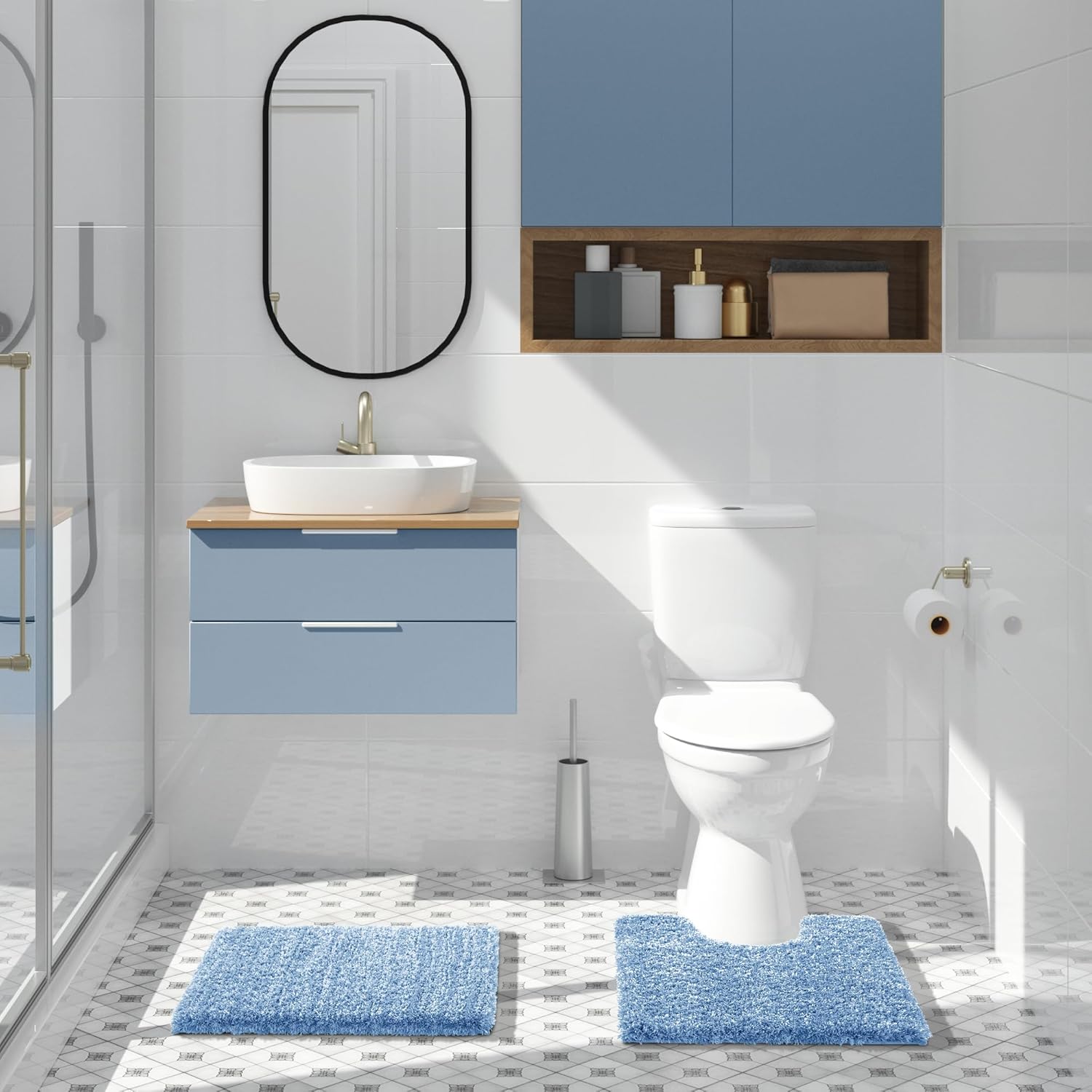 2025 Plush Bath Mat - Ultra Soft Non-Slip Microfiber Absorbent Shower Rug - Picture 42 of 252