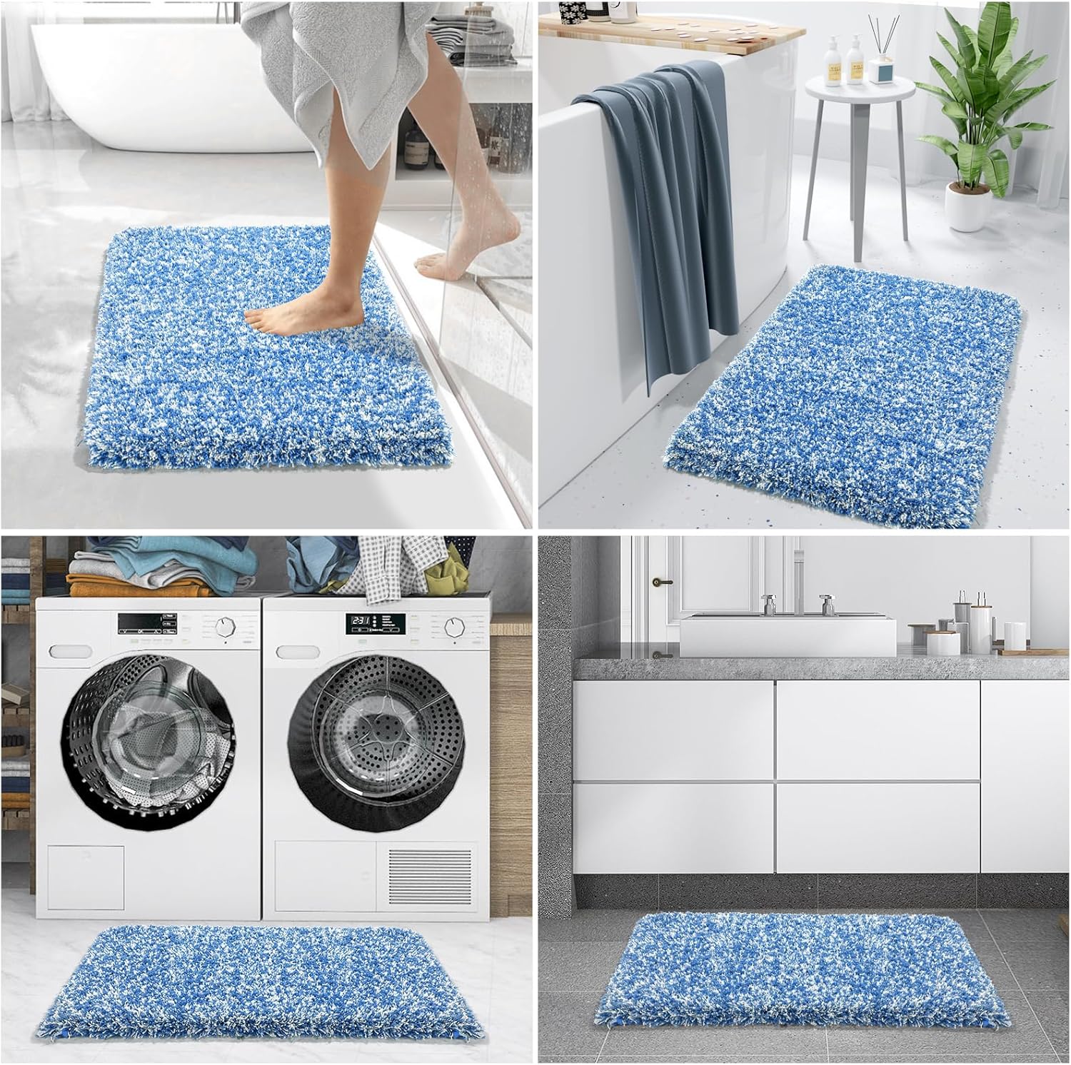 2025 Plush Bath Mat - Ultra Soft Non-Slip Microfiber Absorbent Shower Rug - Picture 48 of 252