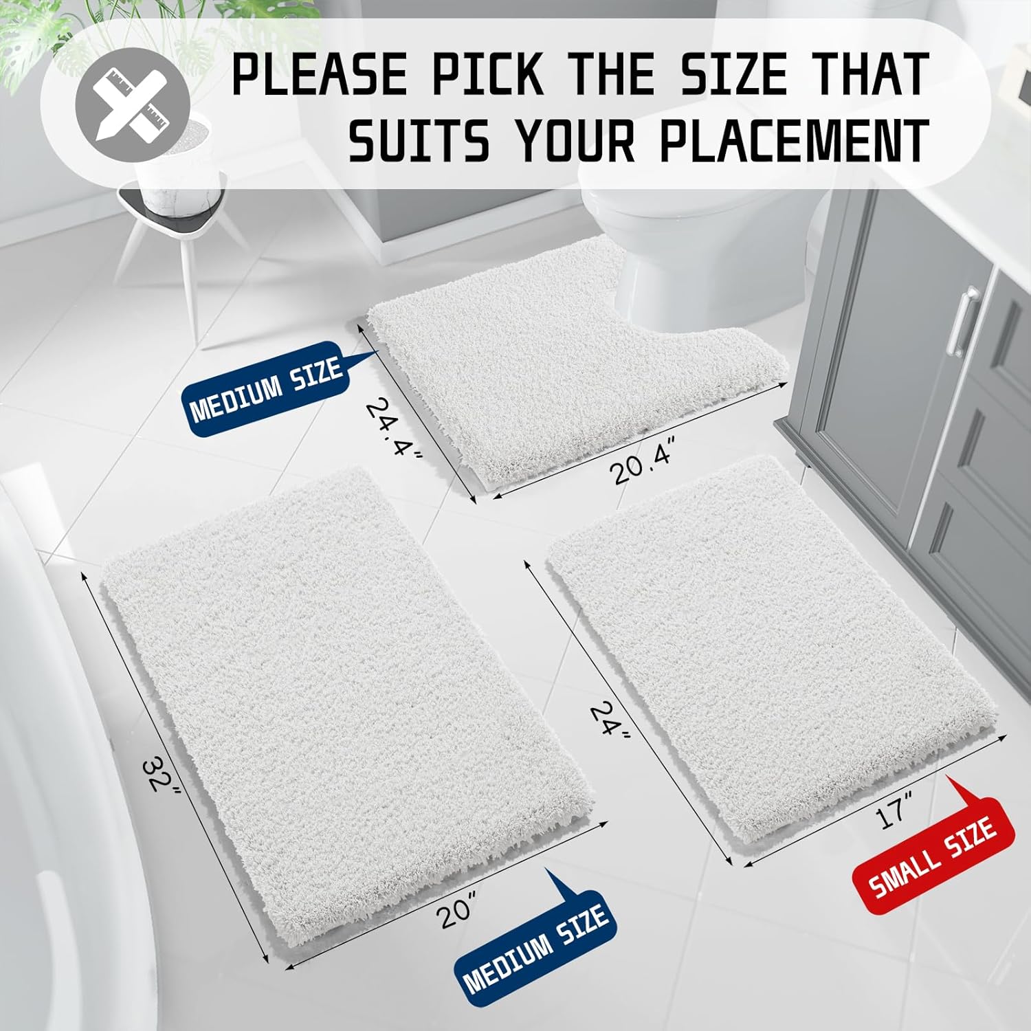 2025 Plush Bath Mat - Ultra Soft Non-Slip Microfiber Absorbent Shower Rug - Picture 80 of 252
