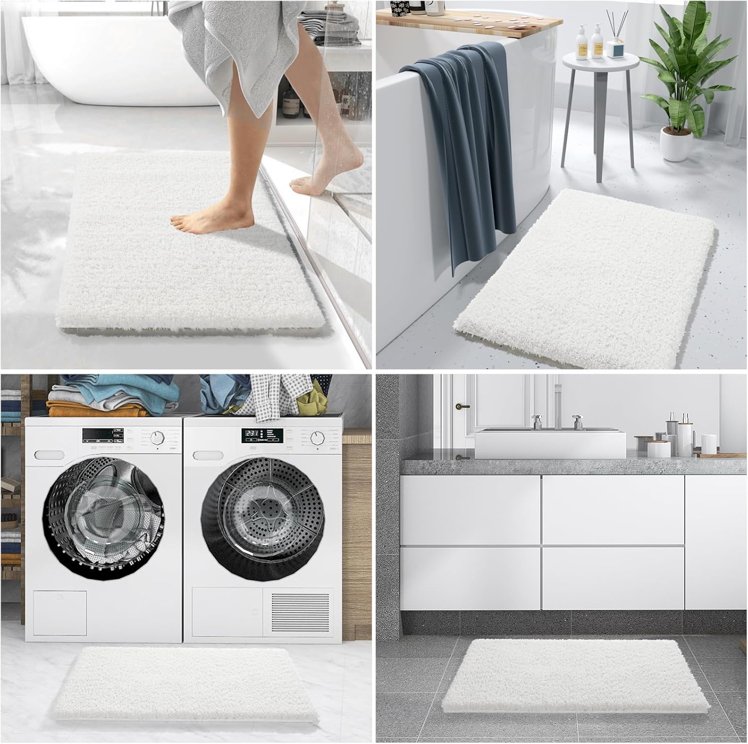 2025 Plush Bath Mat - Ultra Soft Non-Slip Microfiber Absorbent Shower Rug - Picture 82 of 252