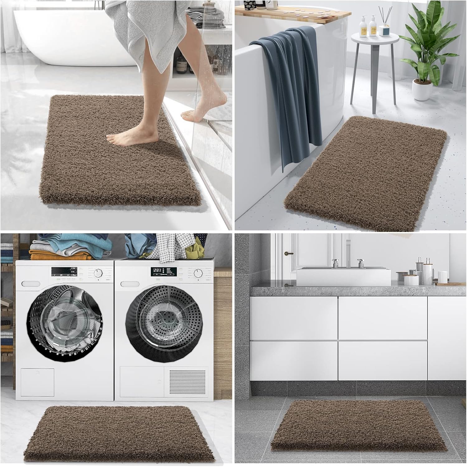 2025 Plush Bath Mat - Ultra Soft Non-Slip Microfiber Absorbent Shower Rug - Picture 101 of 252
