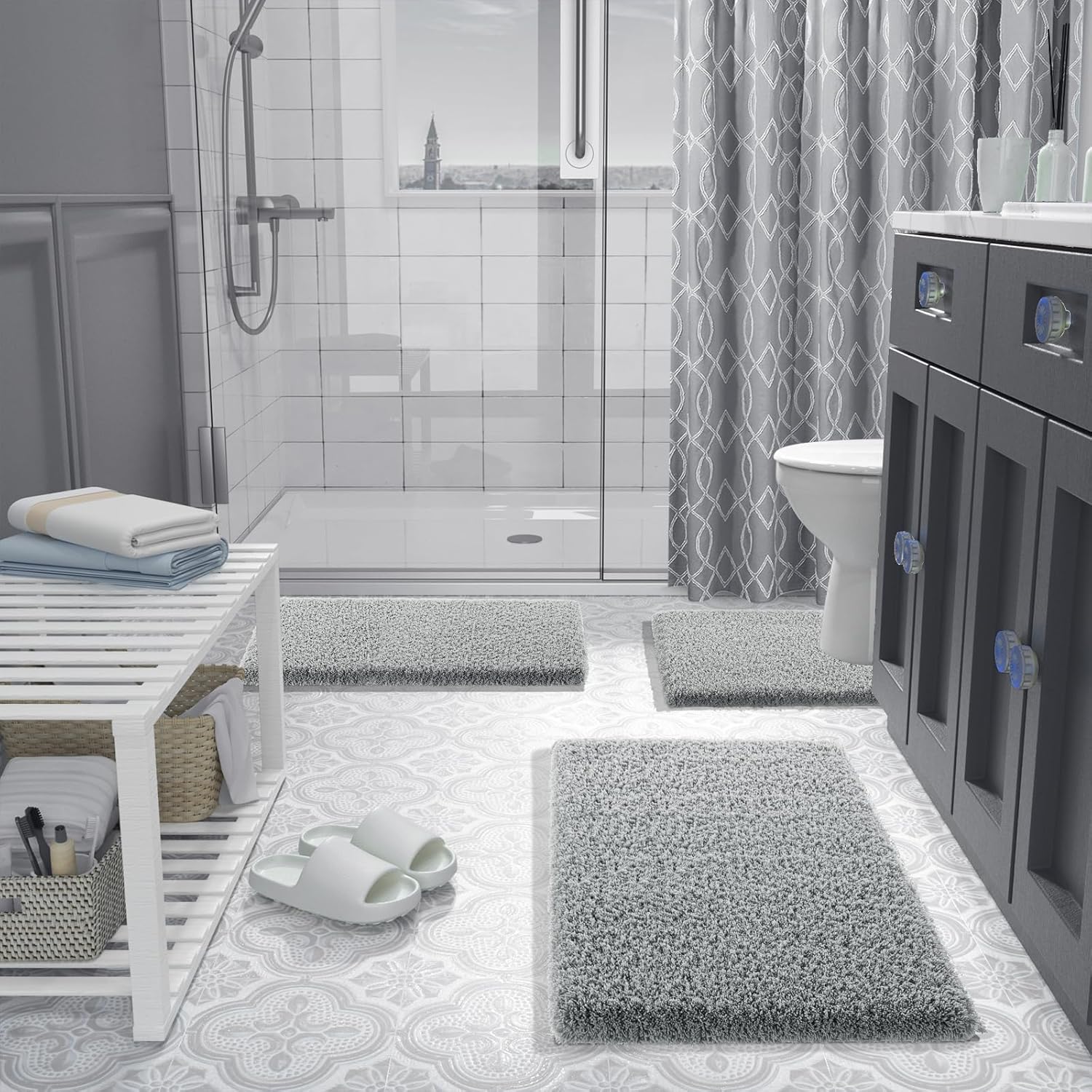 2025 Plush Bath Mat - Ultra Soft Non-Slip Microfiber Absorbent Shower Rug - Picture 111 of 252