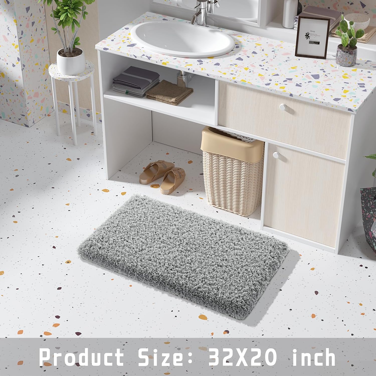 2025 Plush Bath Mat - Ultra Soft Non-Slip Microfiber Absorbent Shower Rug - Picture 115 of 252