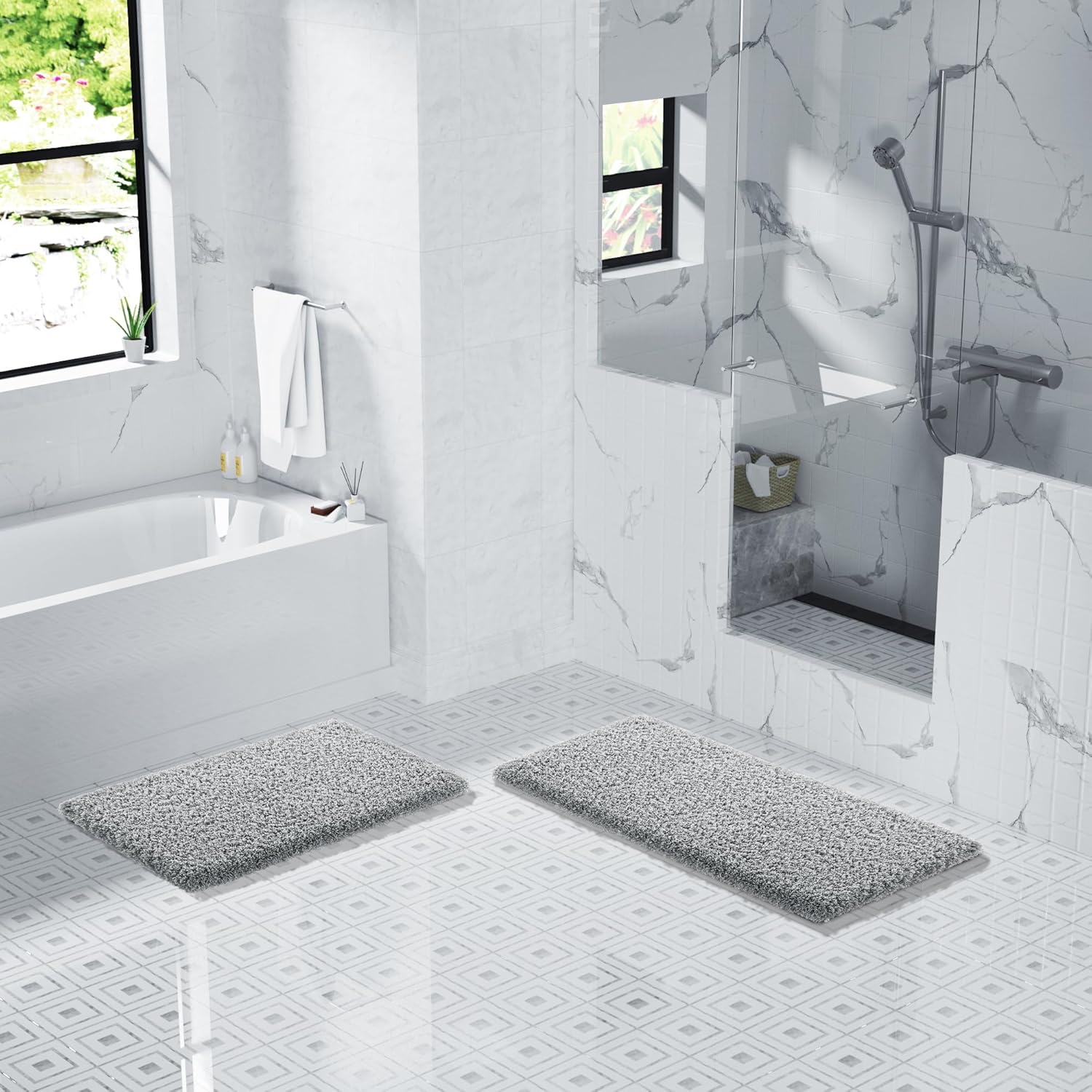 2025 Plush Bath Mat - Ultra Soft Non-Slip Microfiber Absorbent Shower Rug - Picture 123 of 252