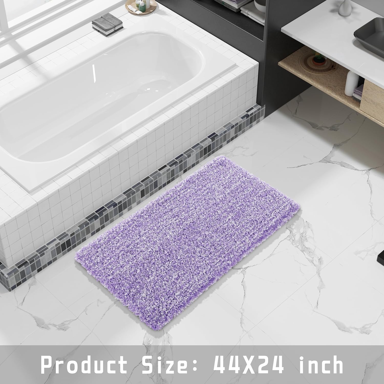 2025 Plush Bath Mat - Ultra Soft Non-Slip Microfiber Absorbent Shower Rug - Picture 150 of 252