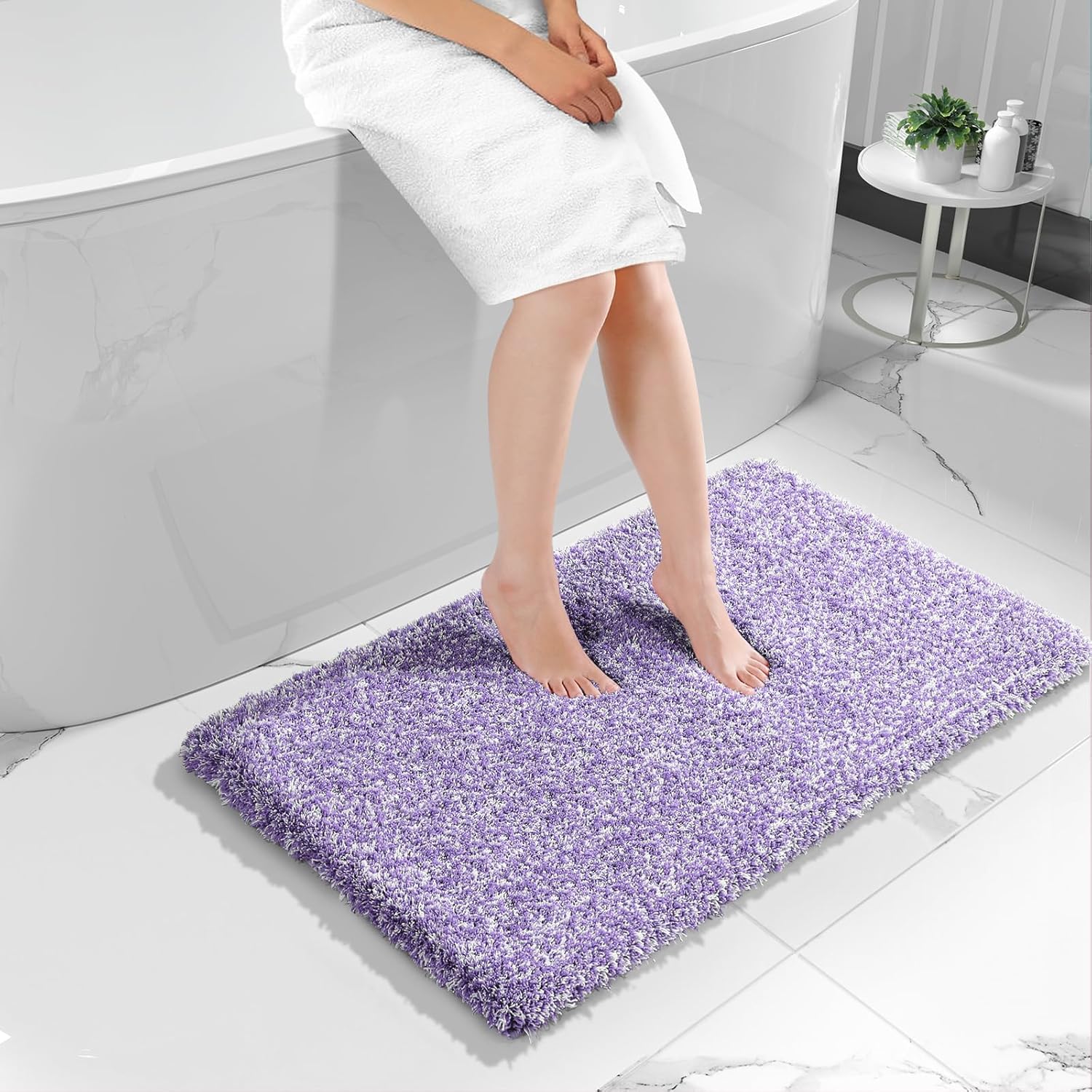 2025 Plush Bath Mat - Ultra Soft Non-Slip Microfiber Absorbent Shower Rug - Picture 151 of 252