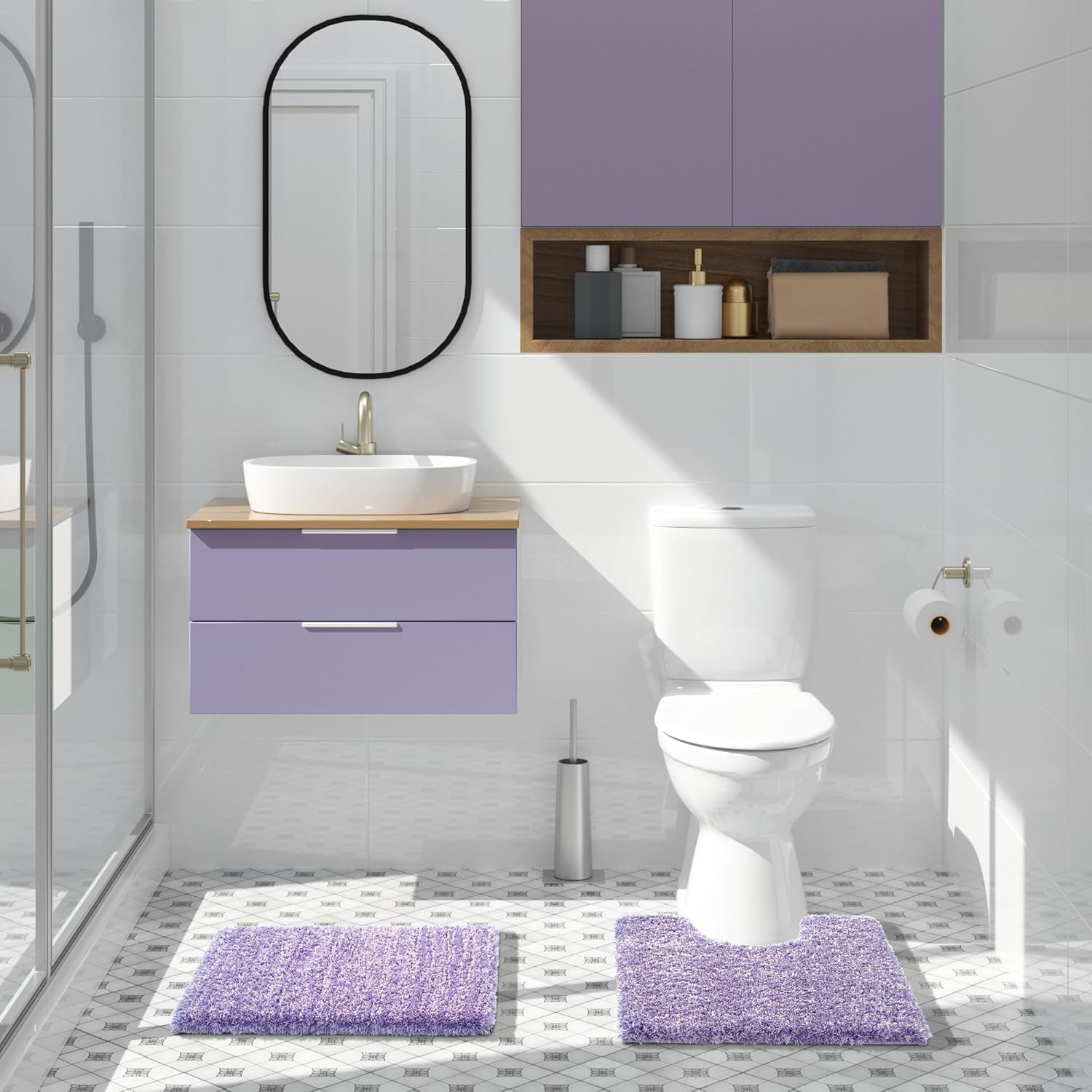 2025 Plush Bath Mat - Ultra Soft Non-Slip Microfiber Absorbent Shower Rug - Picture 155 of 252