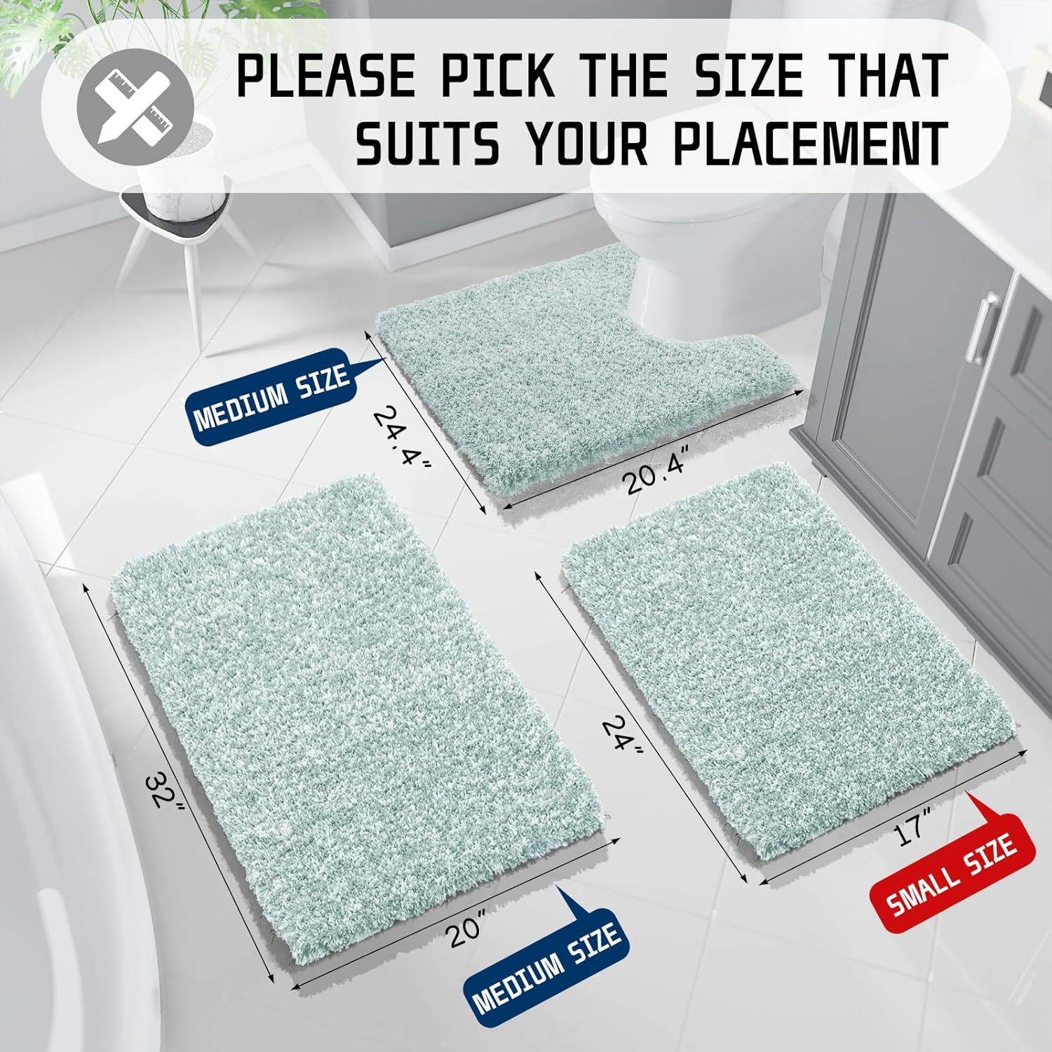 2025 Plush Bath Mat - Ultra Soft Non-Slip Microfiber Absorbent Shower Rug - Picture 159 of 252