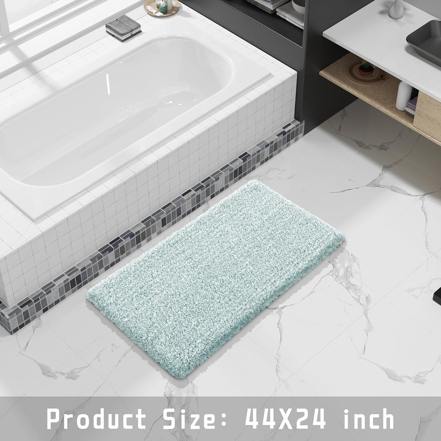 2025 Plush Bath Mat - Ultra Soft Non-Slip Microfiber Absorbent Shower Rug - Picture 168 of 252