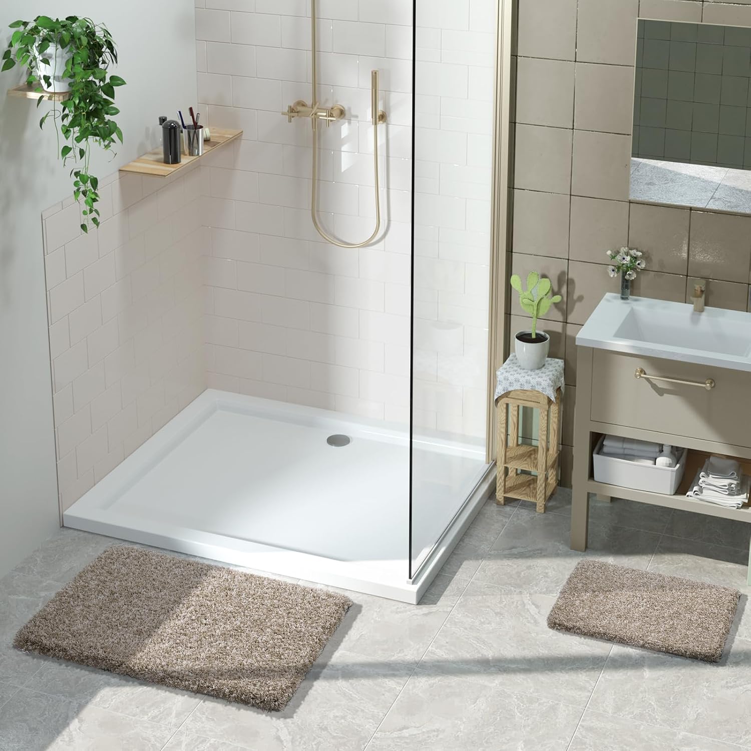 2025 Plush Bath Mat - Ultra Soft Non-Slip Microfiber Absorbent Shower Rug - Picture 193 of 252