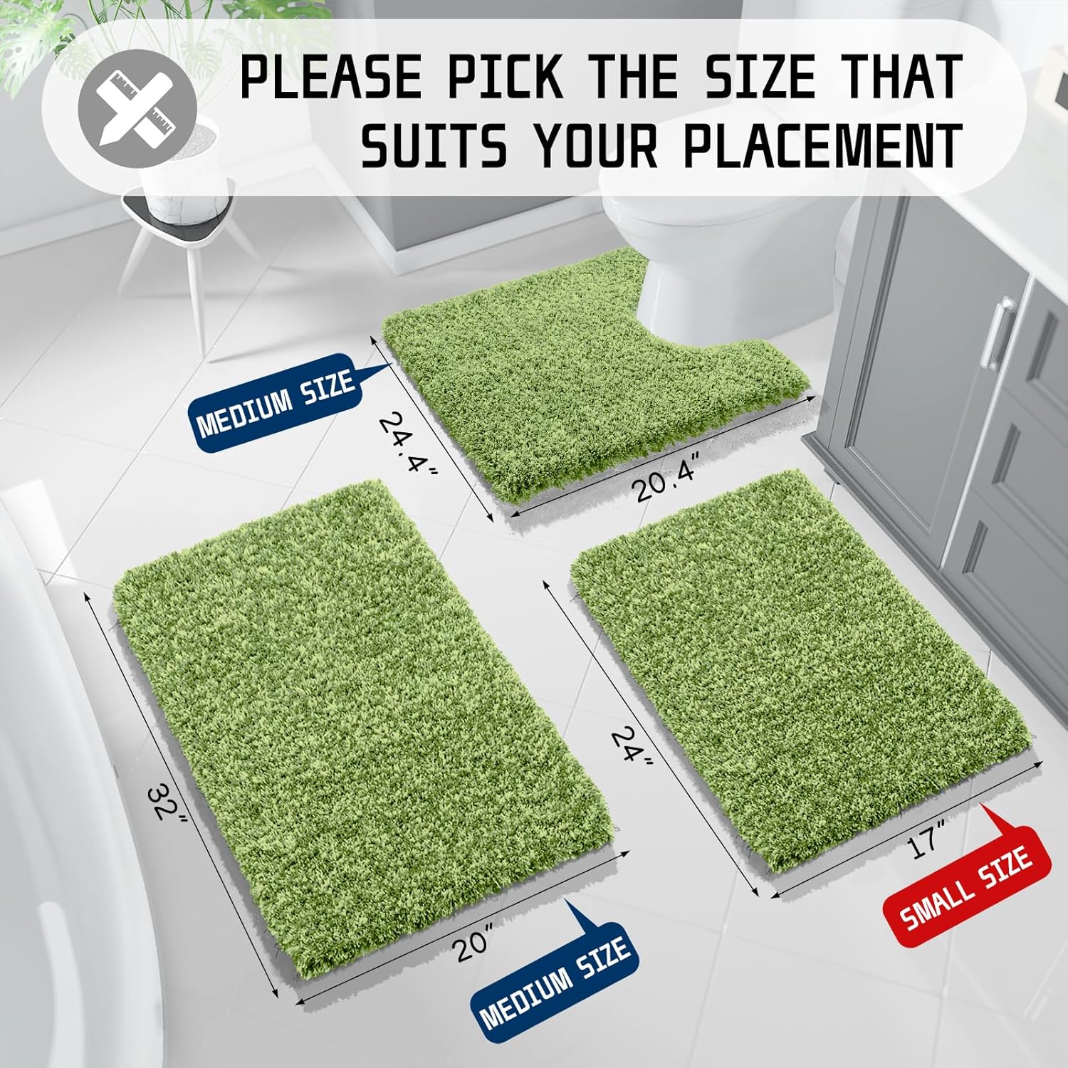 2025 Plush Bath Mat - Ultra Soft Non-Slip Microfiber Absorbent Shower Rug - Picture 219 of 252
