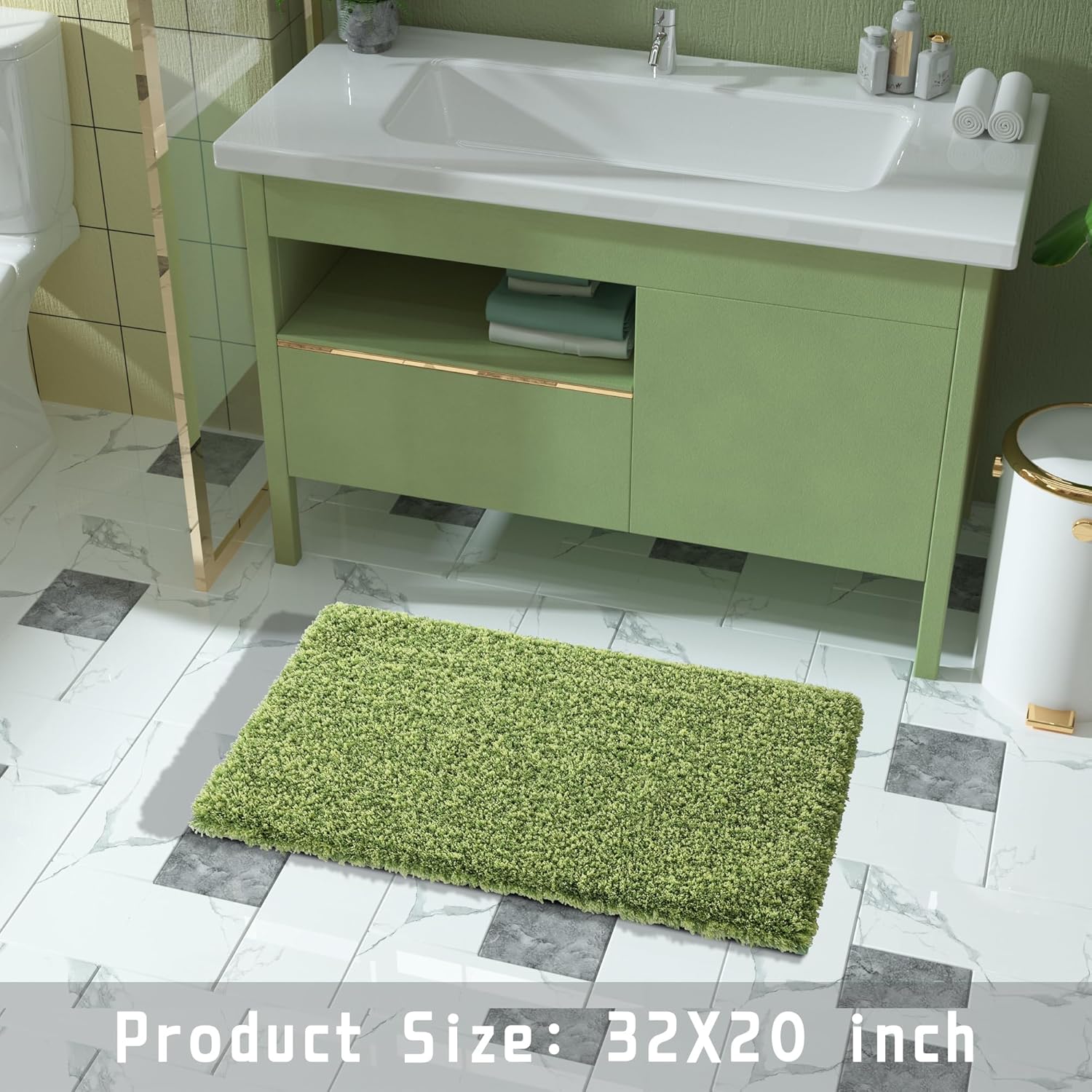 2025 Plush Bath Mat - Ultra Soft Non-Slip Microfiber Absorbent Shower Rug - Picture 228 of 252