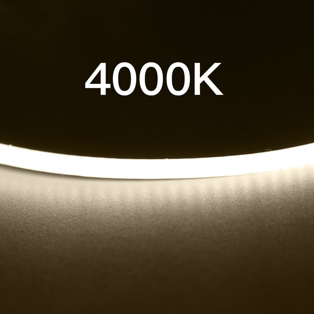 COB Strip LED Tape Light 12V 4mm Flexible Band Ribbon Lights Warm/Cool White 5m - Picture 12 of 14
