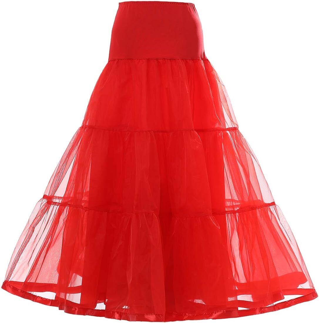 Women's Ankle Long Wedding Petticoat Slips Underskirt for Prom Evening Skirt - Bild 35 von 75