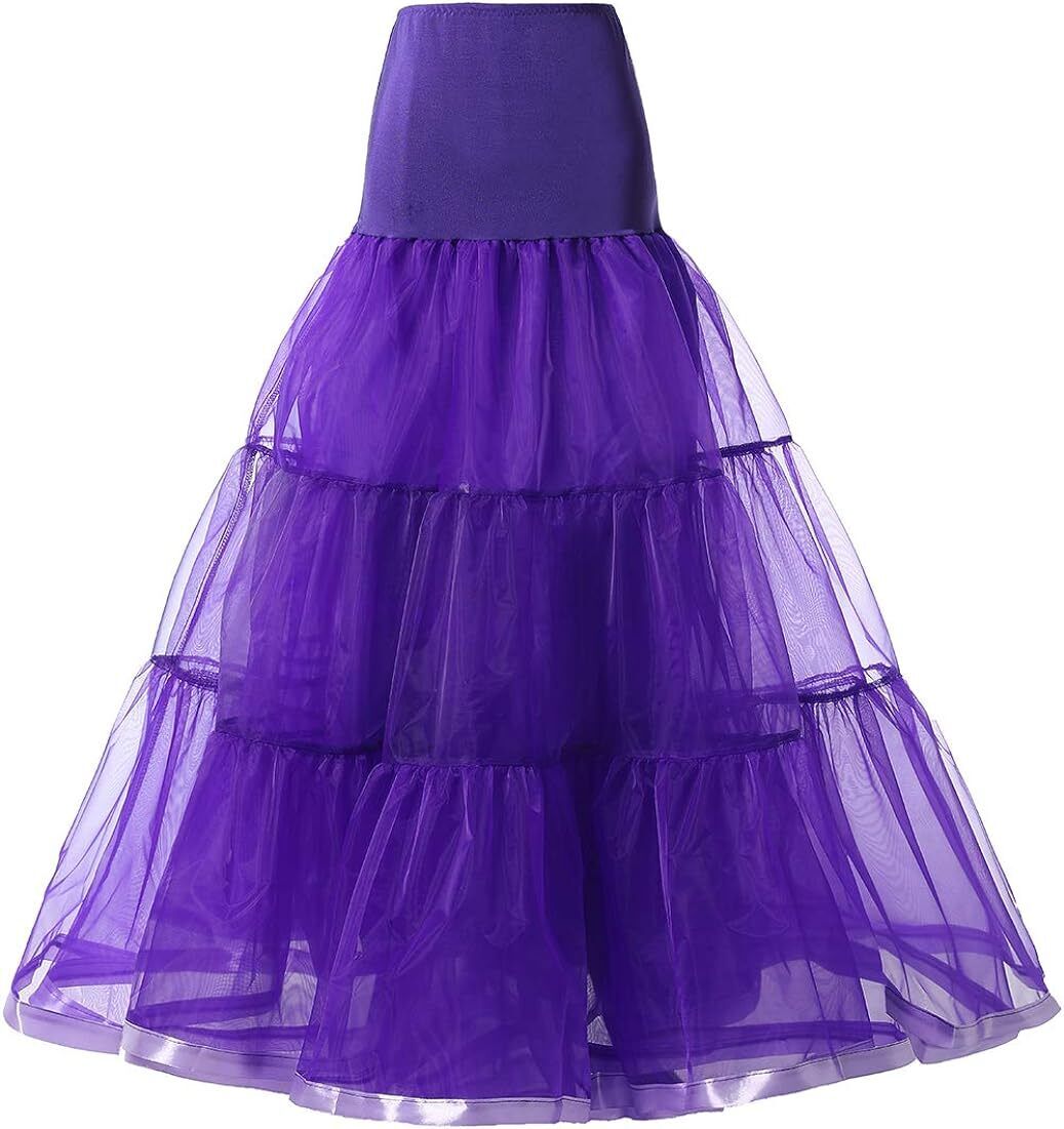 Women's Ankle Long Wedding Petticoat Slips Underskirt for Prom Evening Skirt - Bild 63 von 75