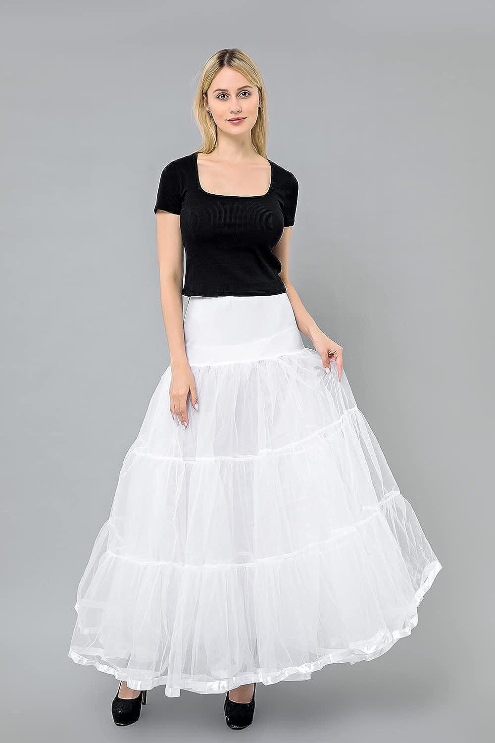Women's Ankle Long Wedding Petticoat Slips Underskirt for Prom Evening Skirt - Bild 22 von 75