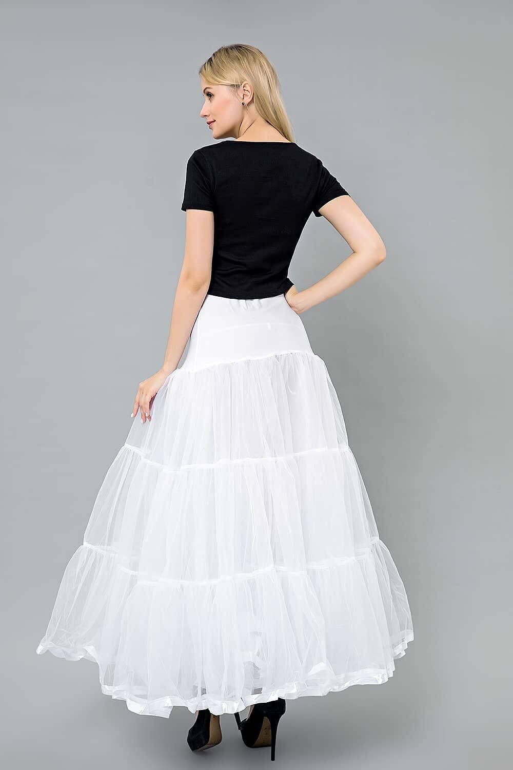 Women's Ankle Long Wedding Petticoat Slips Underskirt for Prom Evening Skirt - Bild 41 von 75