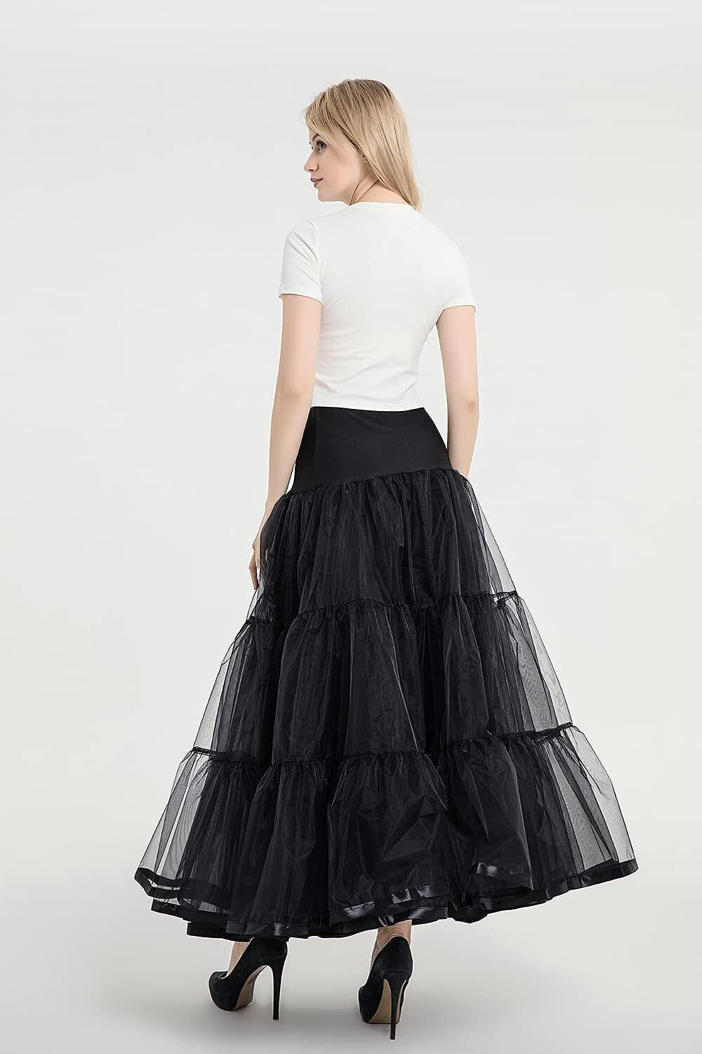 Women's Ankle Long Wedding Petticoat Slips Underskirt for Prom Evening Skirt - Bild 62 von 75