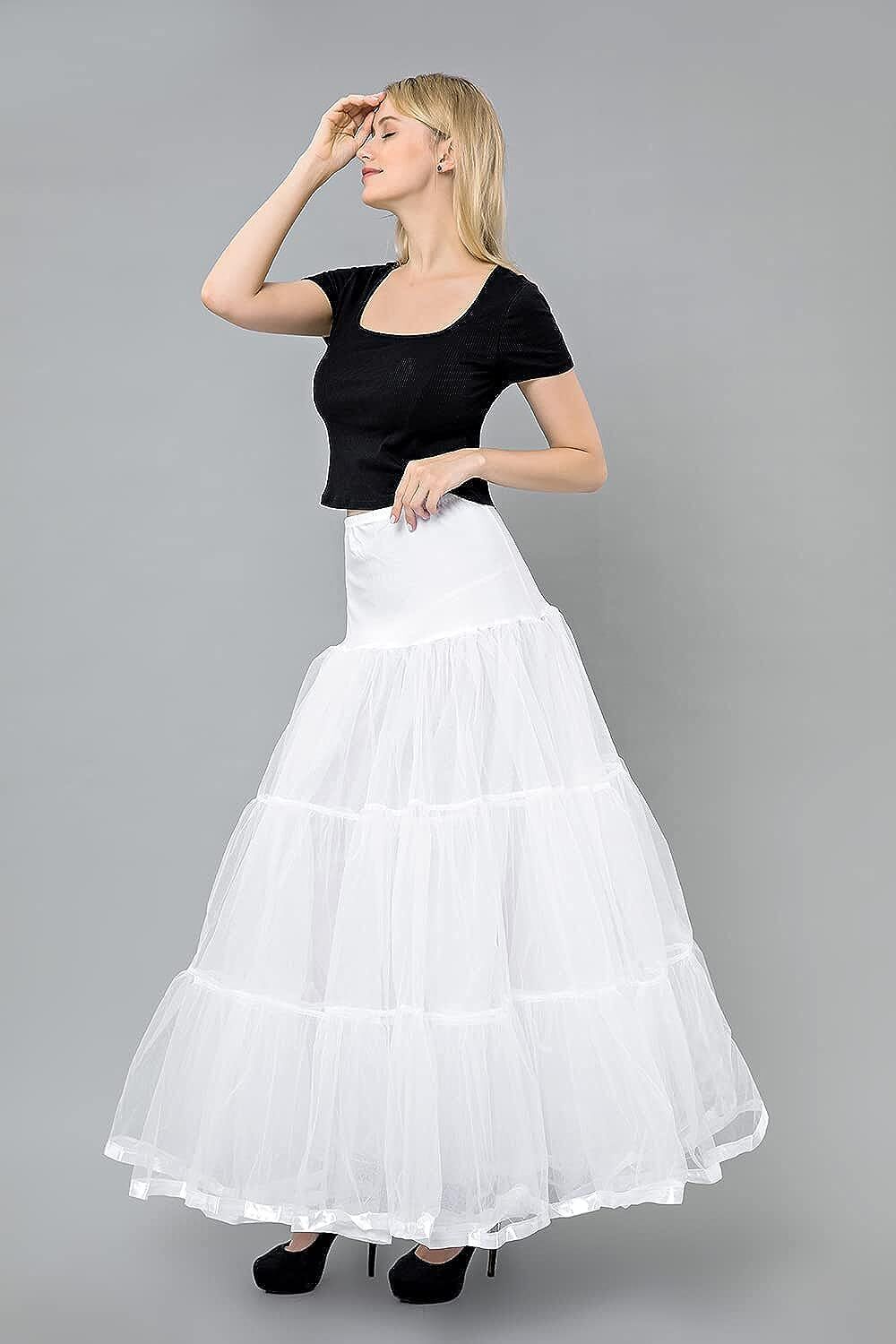 Women's Ankle Long Wedding Petticoat Slips Underskirt for Prom Evening Skirt - Bild 68 von 75