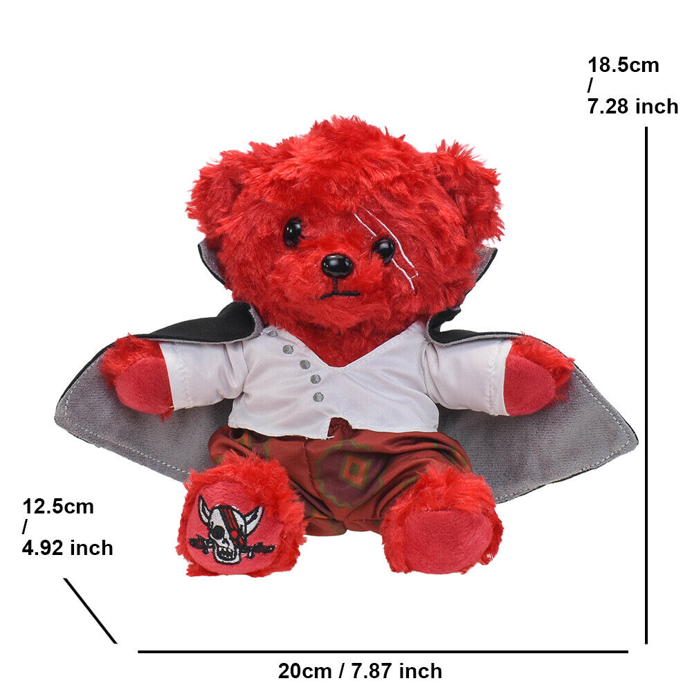 One Piece Film Red Shanks Bear Plush Toy Red-Haired Shanks Stuffed Doll Plushies - Picture 8 of 18
