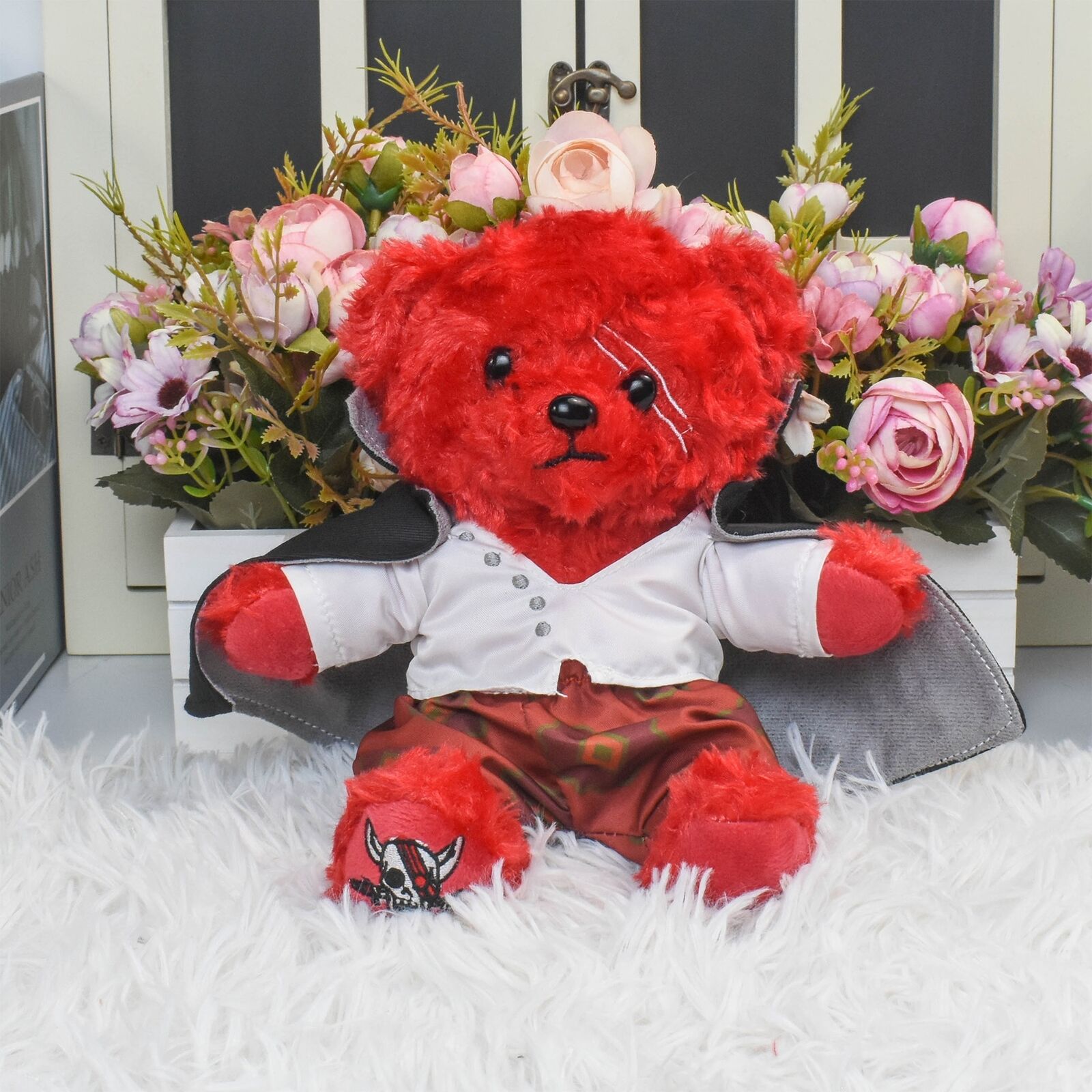 One Piece Film Red Shanks Bear Plush Toy Red-Haired Shanks Stuffed Doll Plushies - Picture 9 of 18