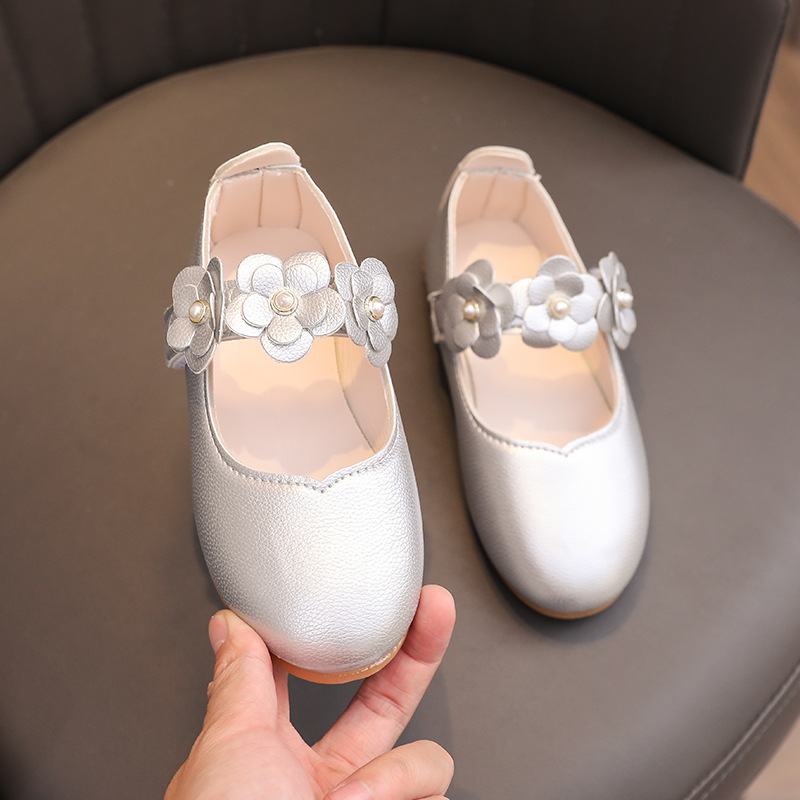 Infant Toddler Kids Girls Flower Crystal Princess Party Leather Shoes Dance Size
