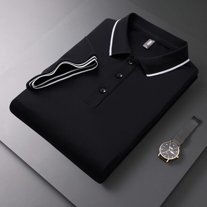 Men's golf shirt, lapel T-shirt, short sleeved shirt - Imagen 23 de 24