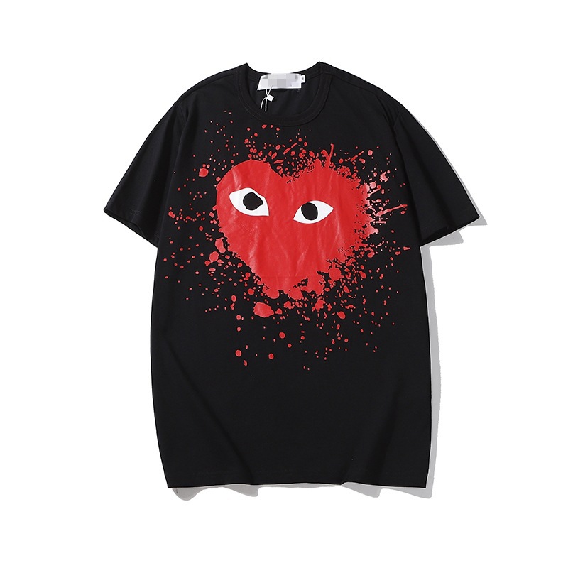 CDG Unisex Hip Hop bedruckt Sommer locker lässig vielseitig Kurzarm T-Shirt - Bild 55 von 69