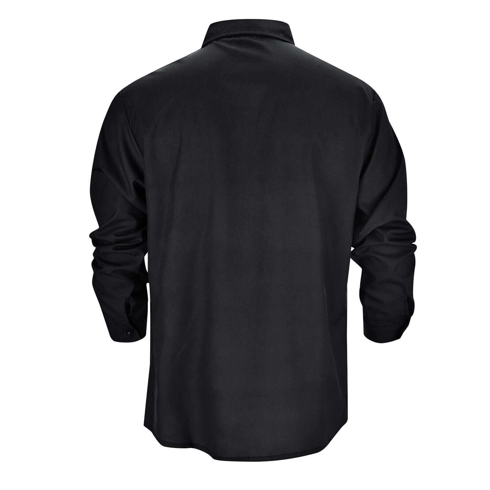 Men's Guayabera Cuban Beach Wedding Long Sleeve Button Up Casual Dress Shirt Top - Imagen 18 de 20