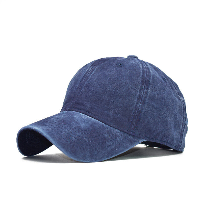 UK Mens Denim Baseball Caps Golf Sports Peak Cap Womens Adjustable Summer Hat