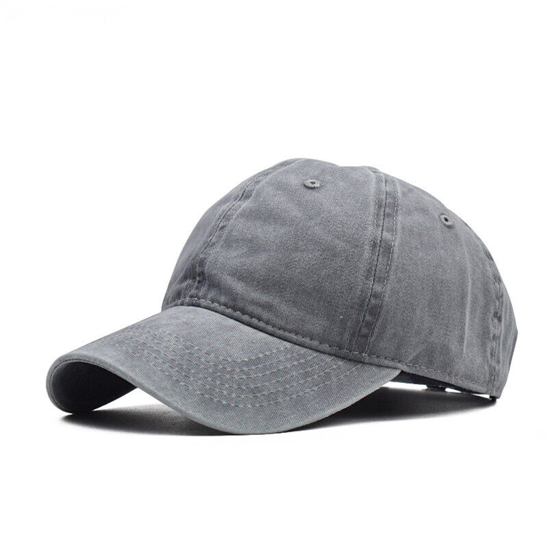 UK Mens Denim Baseball Caps Golf Sports Peak Cap Womens Adjustable Summer Hat
