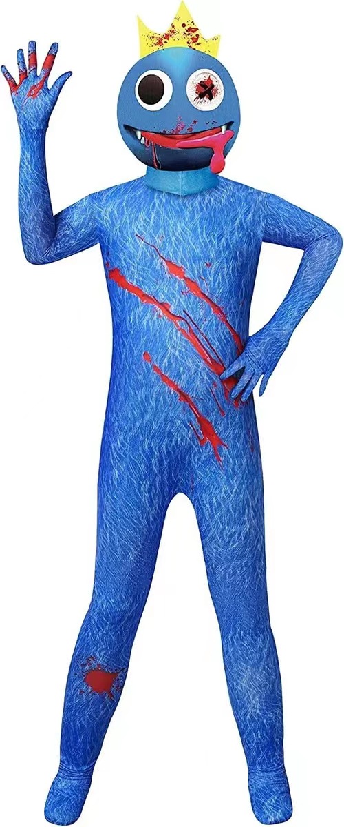 Kids Rainbow Friends Roblox Dress-up Outfits Halloween Cosplay Costume Jumpsuits - Picture 18 of 25