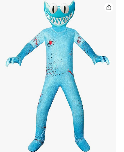 Kids Rainbow Friends Roblox Dress-up Outfits Halloween Cosplay Costume Jumpsuits - Picture 25 of 25