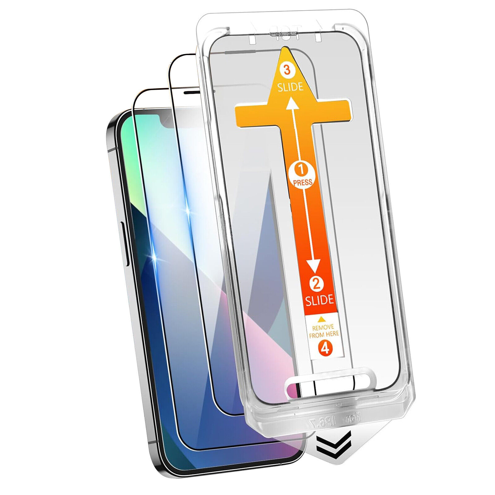 PACK de 2 protectores de pantalla para iPhone 16 15 14 13 12 11 Pro Max XR kit de alineación automática - Imagen 7 de 7