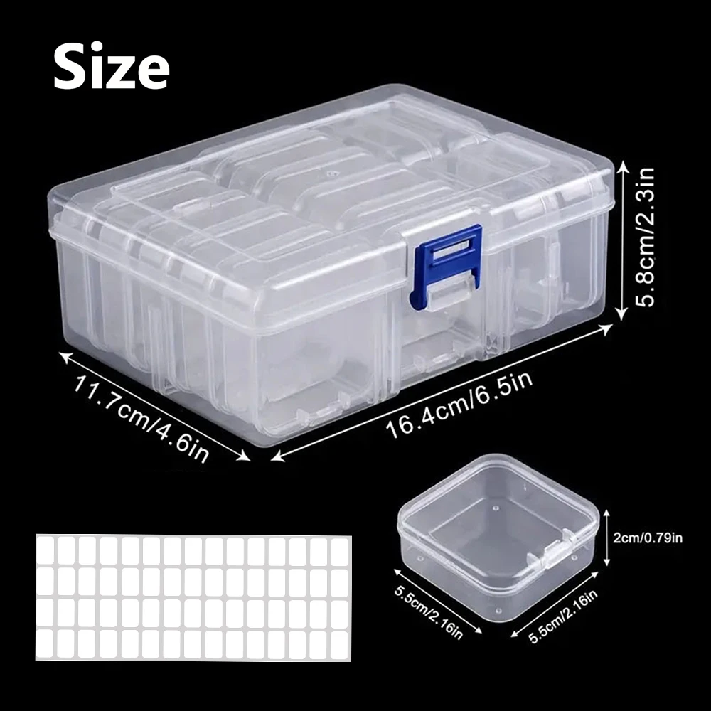 Hágalo usted mismo Caja de Almacenamiento de Bordados Pintura de Diamantes, Arte en Uñas Joyería Estrás Mosaico - Imagen 26 de 28