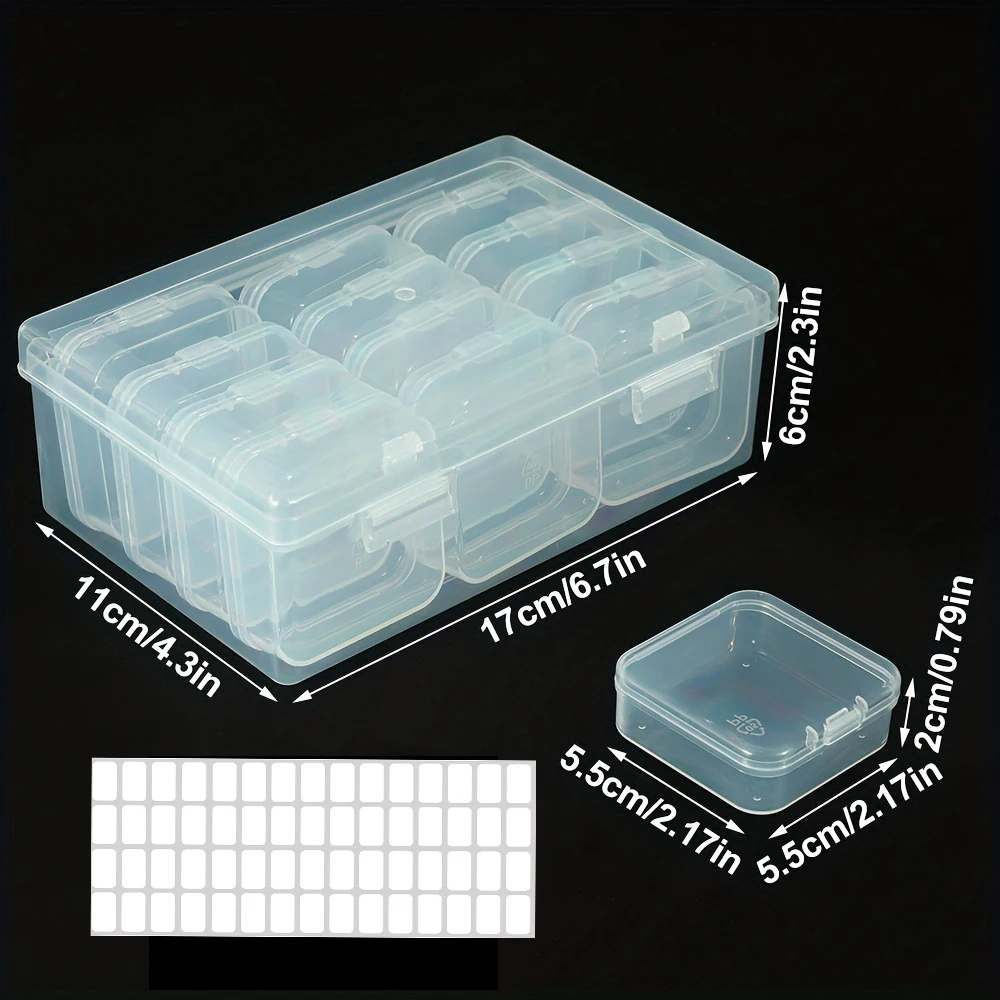 Hágalo usted mismo Caja de Almacenamiento de Bordados Pintura de Diamantes, Arte en Uñas Joyería Estrás Mosaico - Imagen 25 de 28
