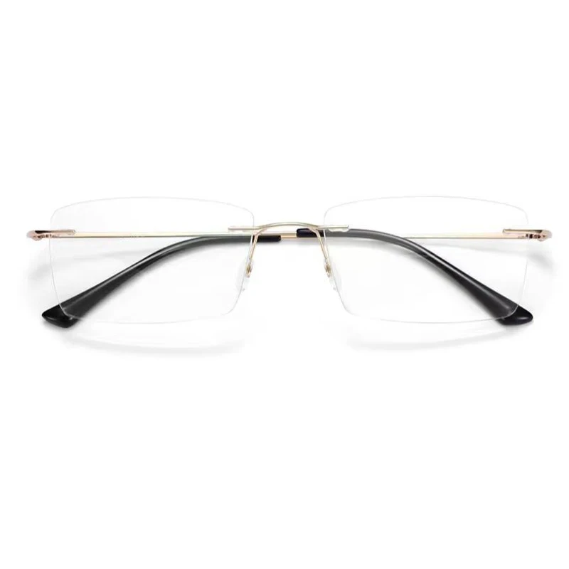 Rimless Titanium Alloy Reading Glasses Square Anti Blue Light Glasses +1.0~+4.0 - Picture 22 of 22