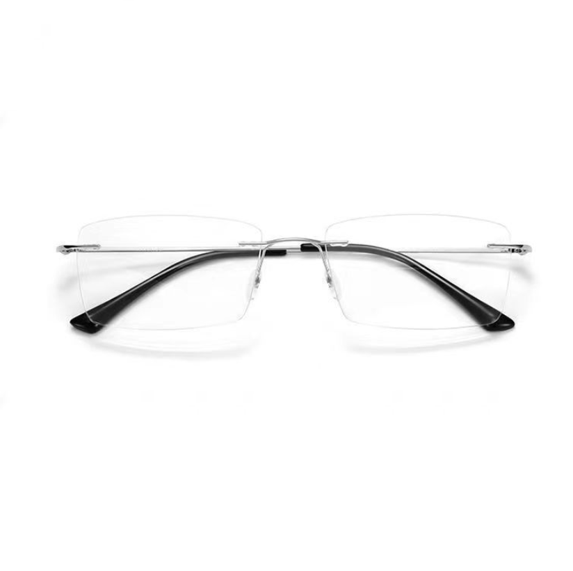 Rimless Titanium Alloy Reading Glasses Square Anti Blue Light Glasses +1.0~+4.0 - Picture 21 of 22