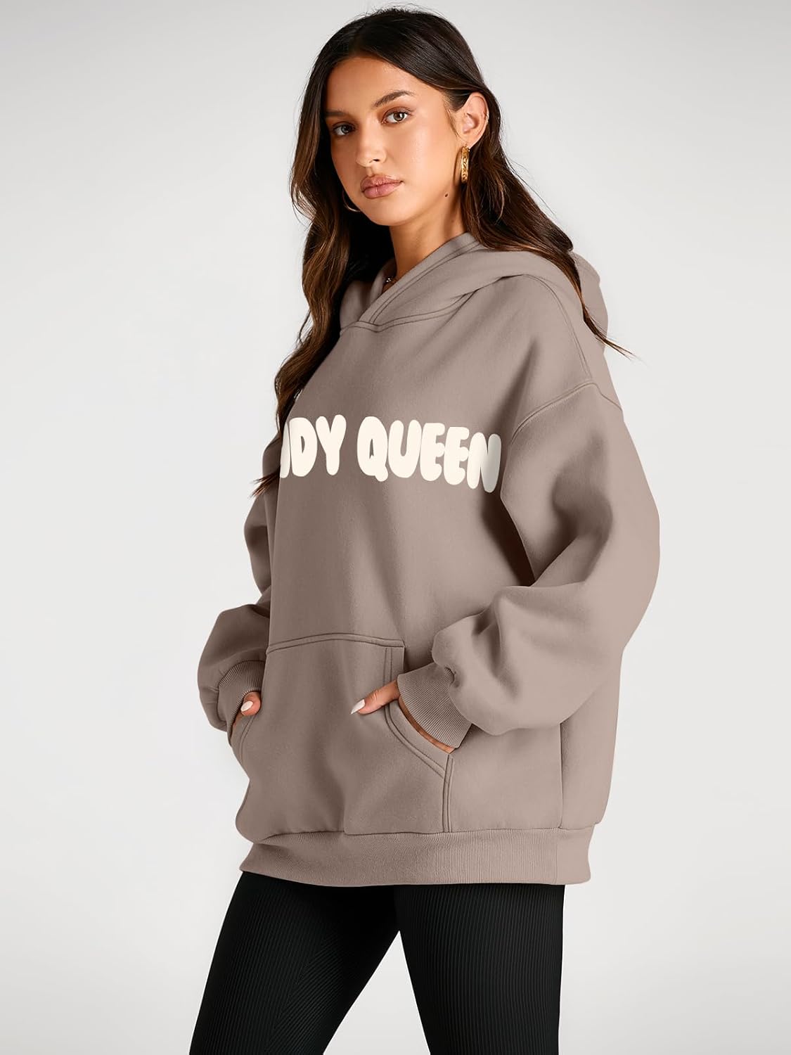 Women's Fleece Oversized Hoodie - Cozy Pullover Sweatshirt for Cold Weather - Picture 152 of 345