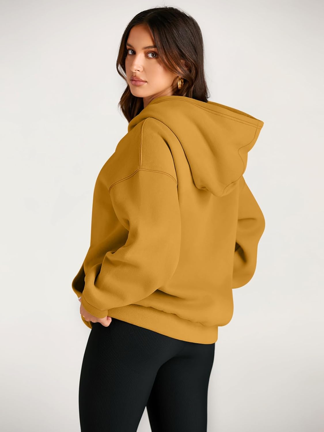 Women's Fleece Oversized Hoodie - Cozy Pullover Sweatshirt for Cold Weather - Picture 188 of 345