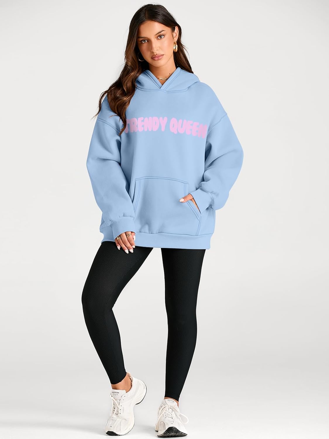 Women's Fleece Oversized Hoodie - Cozy Pullover Sweatshirt for Cold Weather - Picture 308 of 345